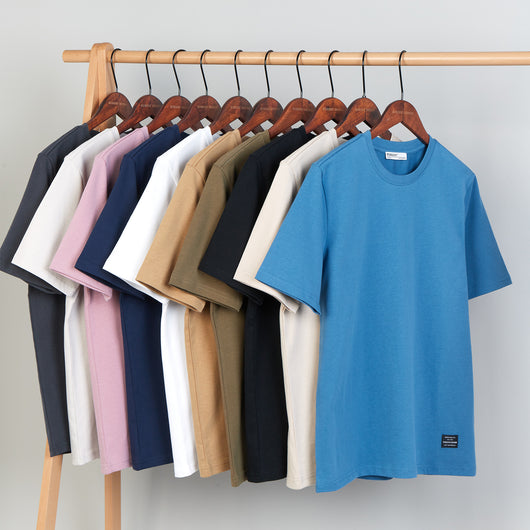 Playera Básica de Algodón Pesado para Hombre - Cuello Redondo Clásico - Image 21