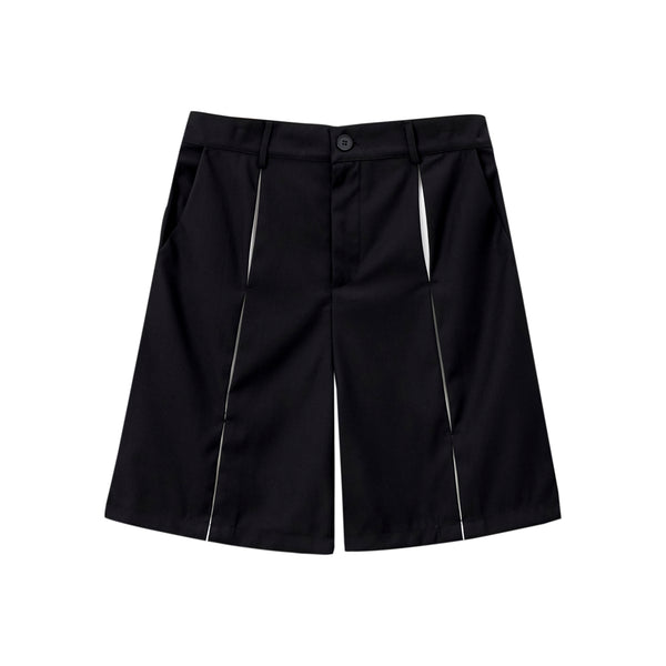 Shorts de Traje Hombre Diseño Nicho con Costuras de Contraste - Image 6