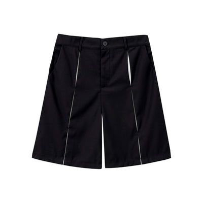Shorts de Traje Hombre Diseño Nicho con Costuras de Contraste - Image 6