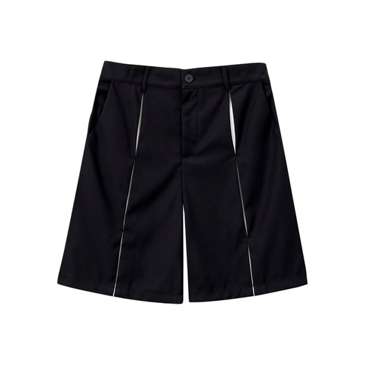 Shorts de Traje Hombre Diseño Nicho con Costuras de Contraste - Image 6