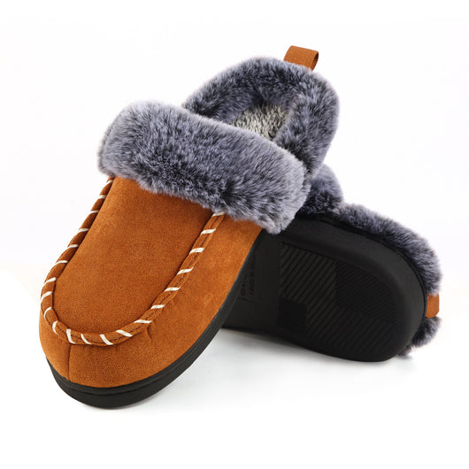 Zapatillas de Casa Otoño Invierno con Diseño Desgastado y Boca de Pelaje para Hombre - Image 5