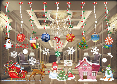 Pegatinas Navideñas para Ventanas en Colores Festivos - Image 36