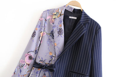 Chaqueta de Contraste Irregular con Detalles de Personalidad - Image 14