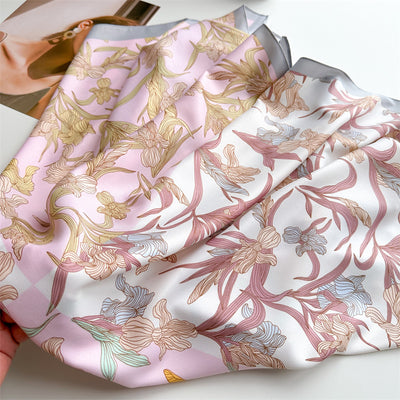 Pañuelo de Seda Estampado Cuadrado Premium Twill - Image 65