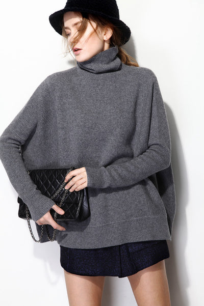 Cardigan Suéter Holgado de Cuello Alto - Tejido Cómodo para Todos los Días - Image 5