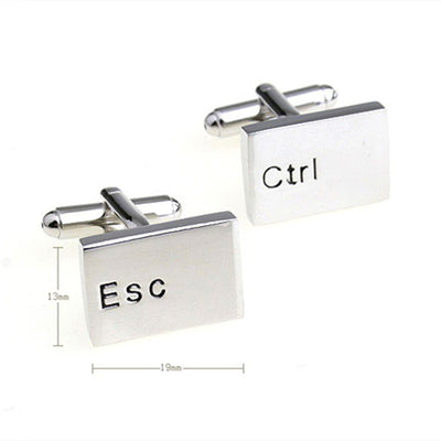 Mancuernillas de Metal con Letras Francesas para Hombre - Image 7