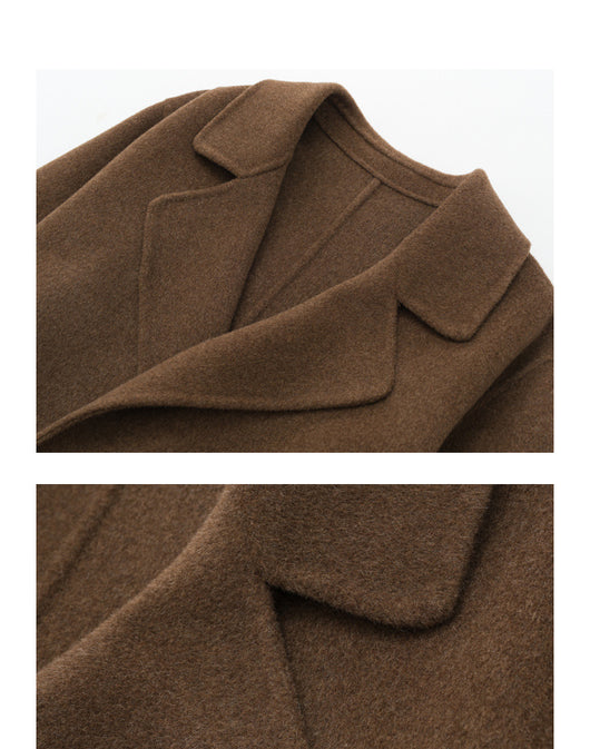 Abrigo Reversible de Cashmere Largo Hasta la Rodilla para Hombre - Otoño e Invierno - Image 11