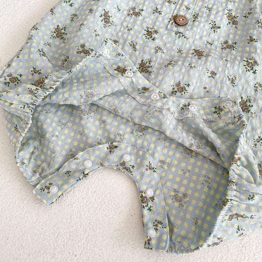 Pantalones de Trabajo con Tirantes Estampado Cuadros y Flores - Image 15