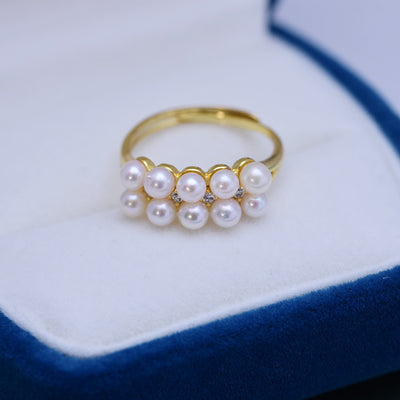 Anillo de Plata S925 Doble Fila con Textura Círculo Perfecto - Image 3