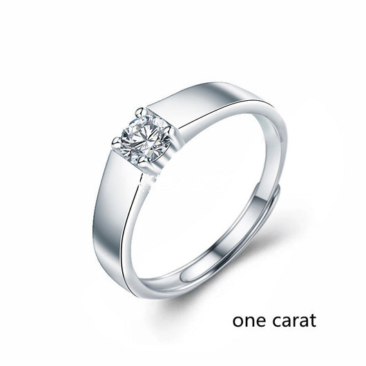 Anillo de Plata Esterlina para Hombre con Moissanita Blanca - Image 4