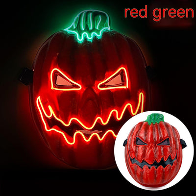 Calabaza Luminosa LED para Fiestas de Halloween - Cabeza de Terror Brillante - Image 6