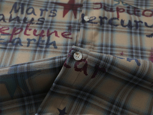Camisa de Cuadros Manga Corta con Degradado para Hombre - Image 14