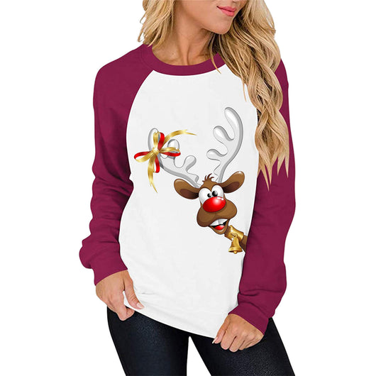 Suéter Raglan Casual para Mujer con Estampado y Combinación de Colores - Image 31