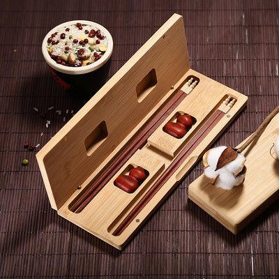 Juego de Palillos de Caoba Chinos Personalizados con Caja de Regalo - Image 17