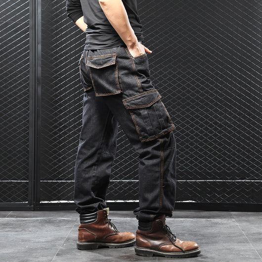 Pantalones Cargo Rectos Holgados Talla Grande para Hombre - Image 3