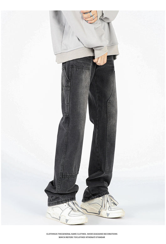 Jeans de Corte Acampanado Estilo Logging Americana para Hombre - Image 12