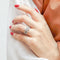 Juego de Anillos de Moda para Mujer con Diamantes