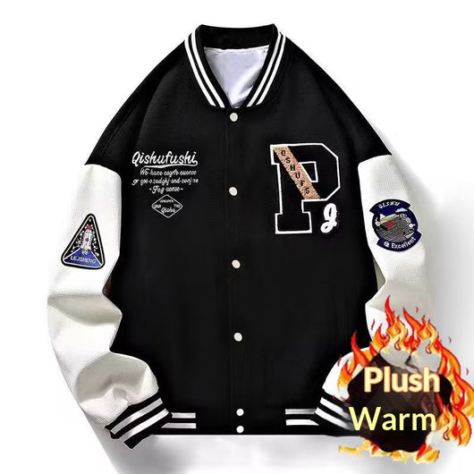 Chaqueta Casual Unisex con Bloques de Color y Parches - Image 19