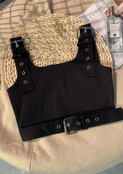 Overol Cropped Negro para Niña - Top Deportivo Jazz - Image 17