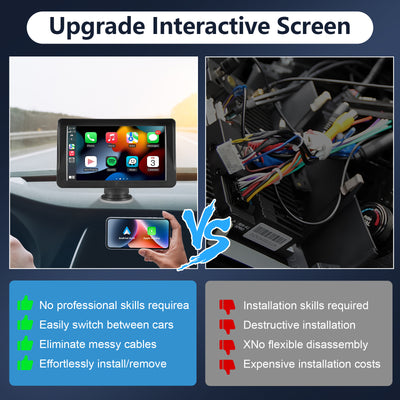 Autoestéreo Portátil 7" con CarPlay Inalámbrico, Android Auto y Bluetooth 5.0 - Image 2