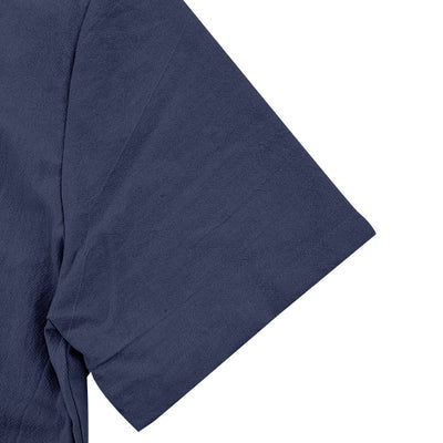 Traje de Lino Americano para Hombre - Dos Piezas Cuello Mao Playa Verano - Image 40
