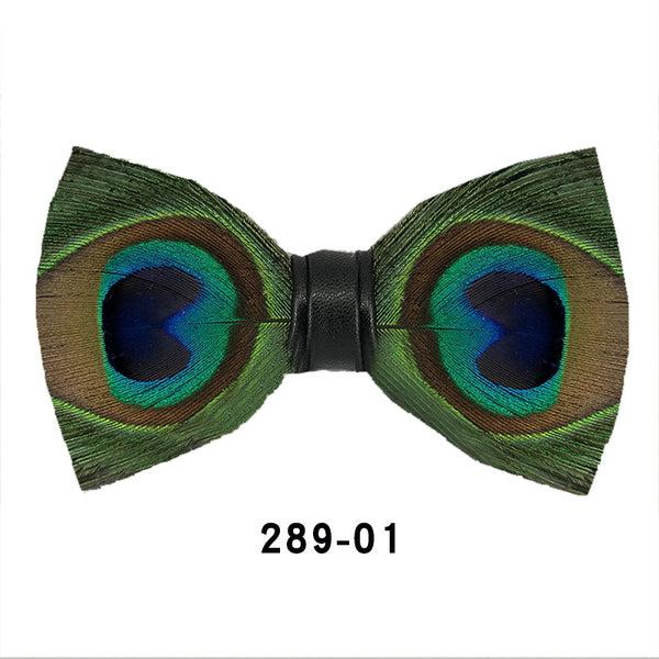 Corbatín de Moño Pavo Real con Ojos Grandes - Azul Plumas - Image 6