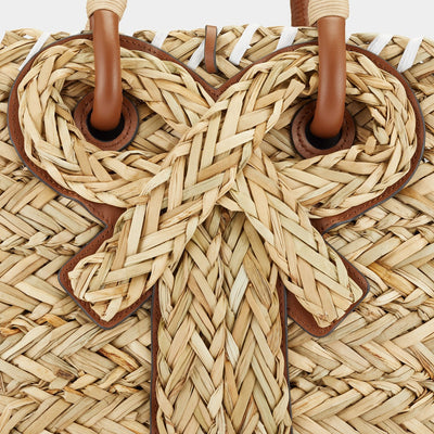 Bolsa Cesta Tejida con Moño Elegante para Mujer - Image 3
