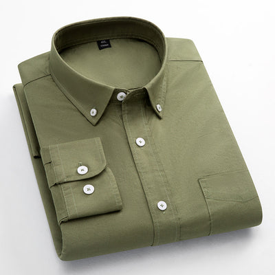 Camisa Oxford de Algodón Puro Transpirable para Hombre - Image 16