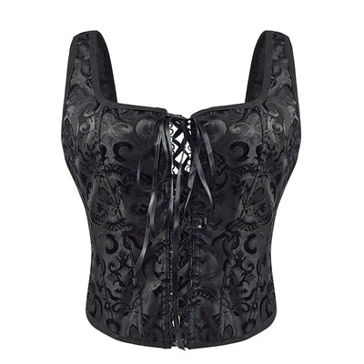 Bustier Reductor Retro con Cierre y Soporte de Sujetador Integrado