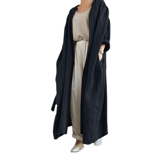 Gabardina Larga Casual de Manga Larga para Mujer - Image 11