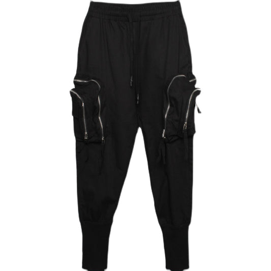 Pantalón Cargo Urbano con Bolsillos Tridimensionales y Cierre de Cremallera