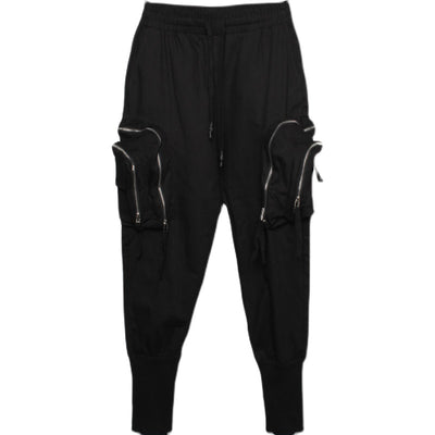 Pantalón Cargo Urbano con Bolsillos Tridimensionales y Cierre de Cremallera