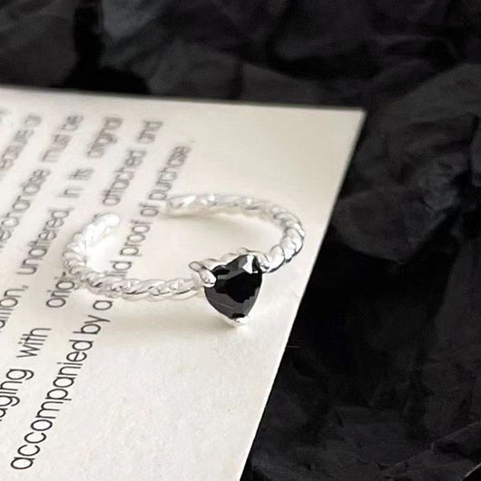Anillo de Circonia Negra XINGX Sweet Cool Style para Mujer - Image 9