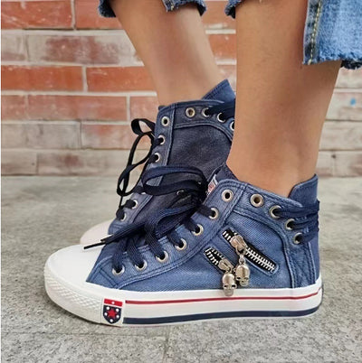 Zapatillas Deportivas Altas para Mujer Talla Grande - Transpirables con Cordones - Image 6