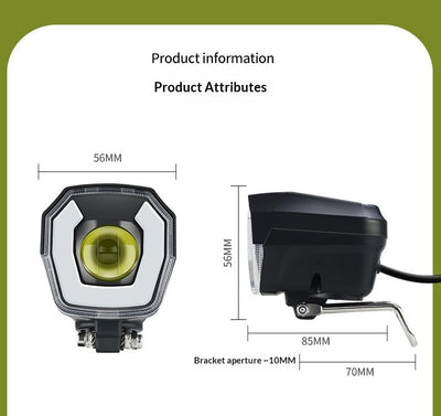 Faro LED Plegable para Bicicleta Eléctrica con Claxon - Image 12