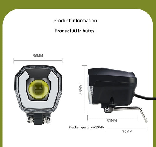 Faro LED Plegable para Bicicleta Eléctrica con Claxon - Image 12