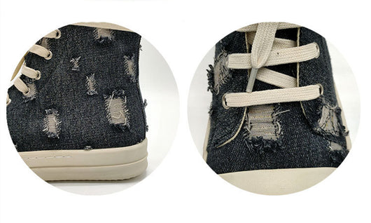 Zapatillas Canvas Denim Rotos - Estilo Casual Desenfadado - Image 5