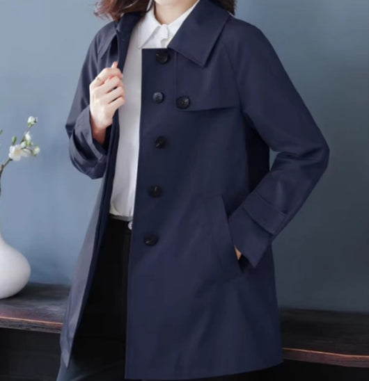 Gabardina Corta Estilo Británico Texturizada para Primavera y Otoño - Image 7