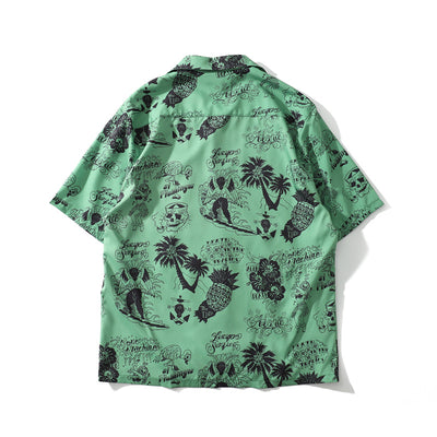 Chaqueta Hawaiana Hombre Estilo Harajuku Vintage Hip-hop Anime Oversized - Image 9