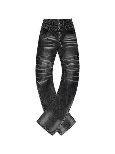 Pantalones Vaqueros para Hombre con Cintura Doble y Botones Metálicos - Image 5