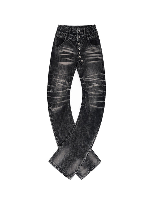 Pantalones Vaqueros para Hombre con Cintura Doble y Botones Metálicos - Image 5