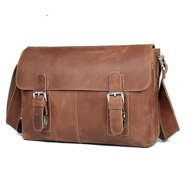 Bolso Bandolera de Cuero Vintage para Hombre
