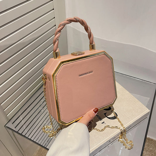 Bolso de Diseño Exclusivo con Asa al Hombro - Cartera Cuadrada de Moda