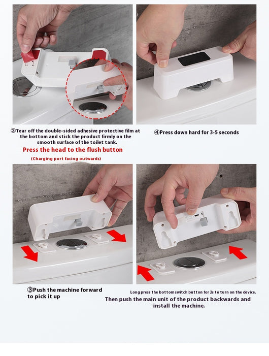 Inodoro con Descarga Automática por Sensor Táctil sin Contacto - Image 11