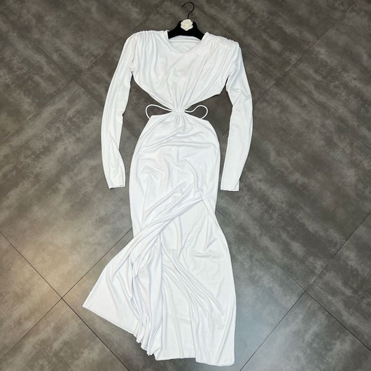 Vestido Spice Girl con Abertura Lateral y Detalle de Cuerda - Image 4
