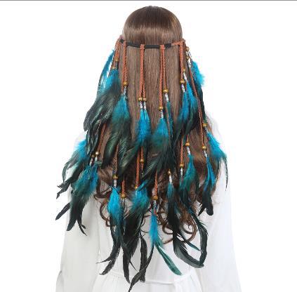 Diadema Boho de Plumas para Mujer - Adorno para el Cabello - Image 3