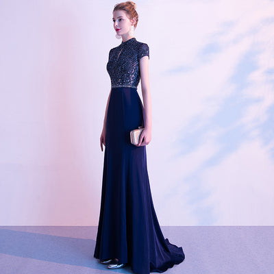 Vestido de Noche Diamante para Mujer - Elegancia Banquete - Image 11