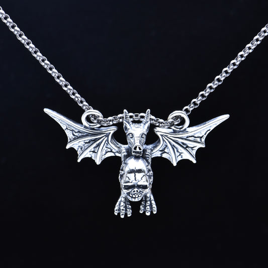 Dije Cráneo de Pterosaurio Vintage en Plata 925
