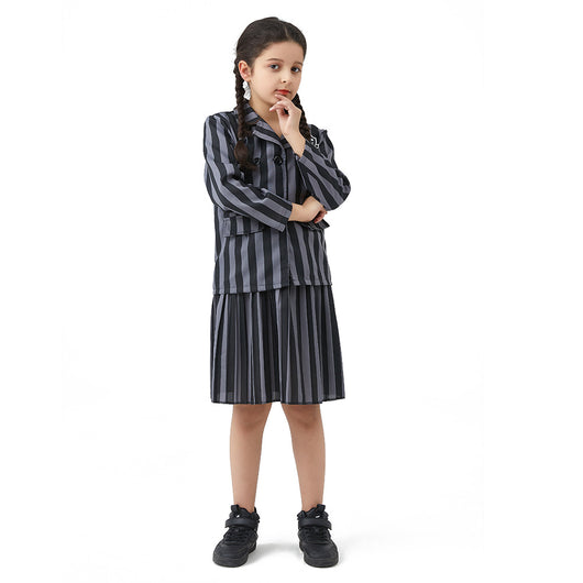 Disfraz Elegante Wednesday Addams Negro para Halloween - Image 18