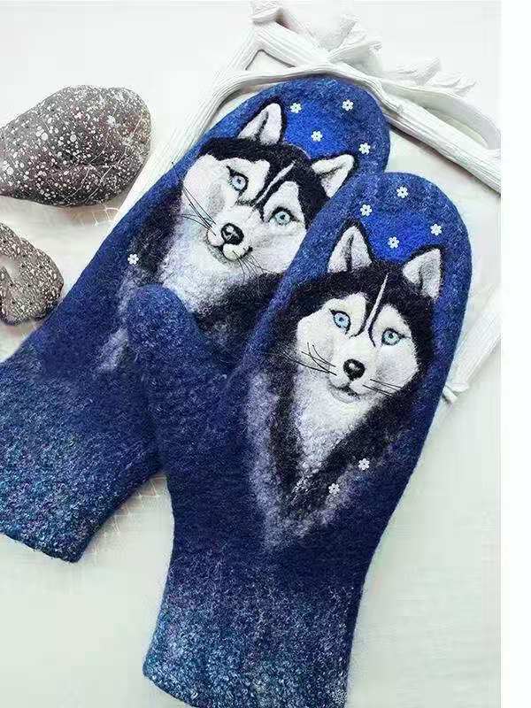 Guantes Navideños Térmicos Impresos para Invierno